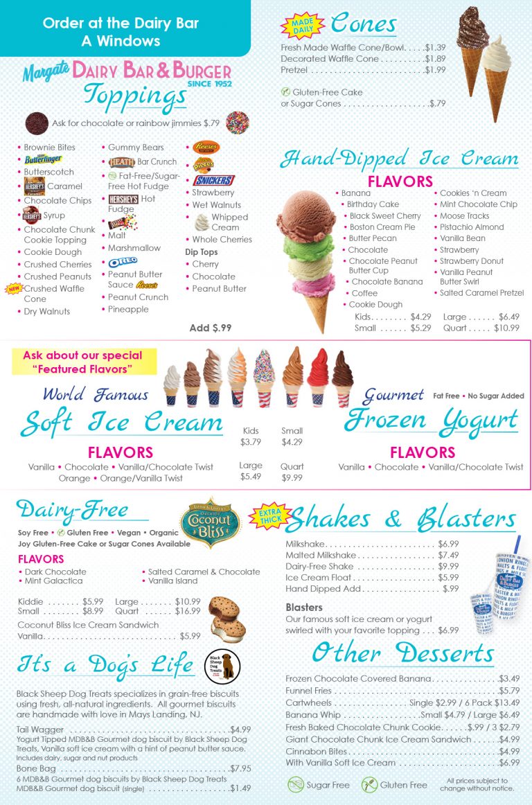 Margate Dairy Bar & Burger Frozen Treats