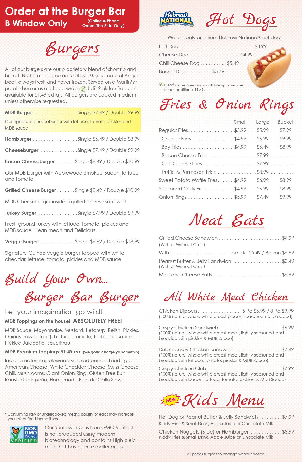 Margate Dairy Bar & Burger Food